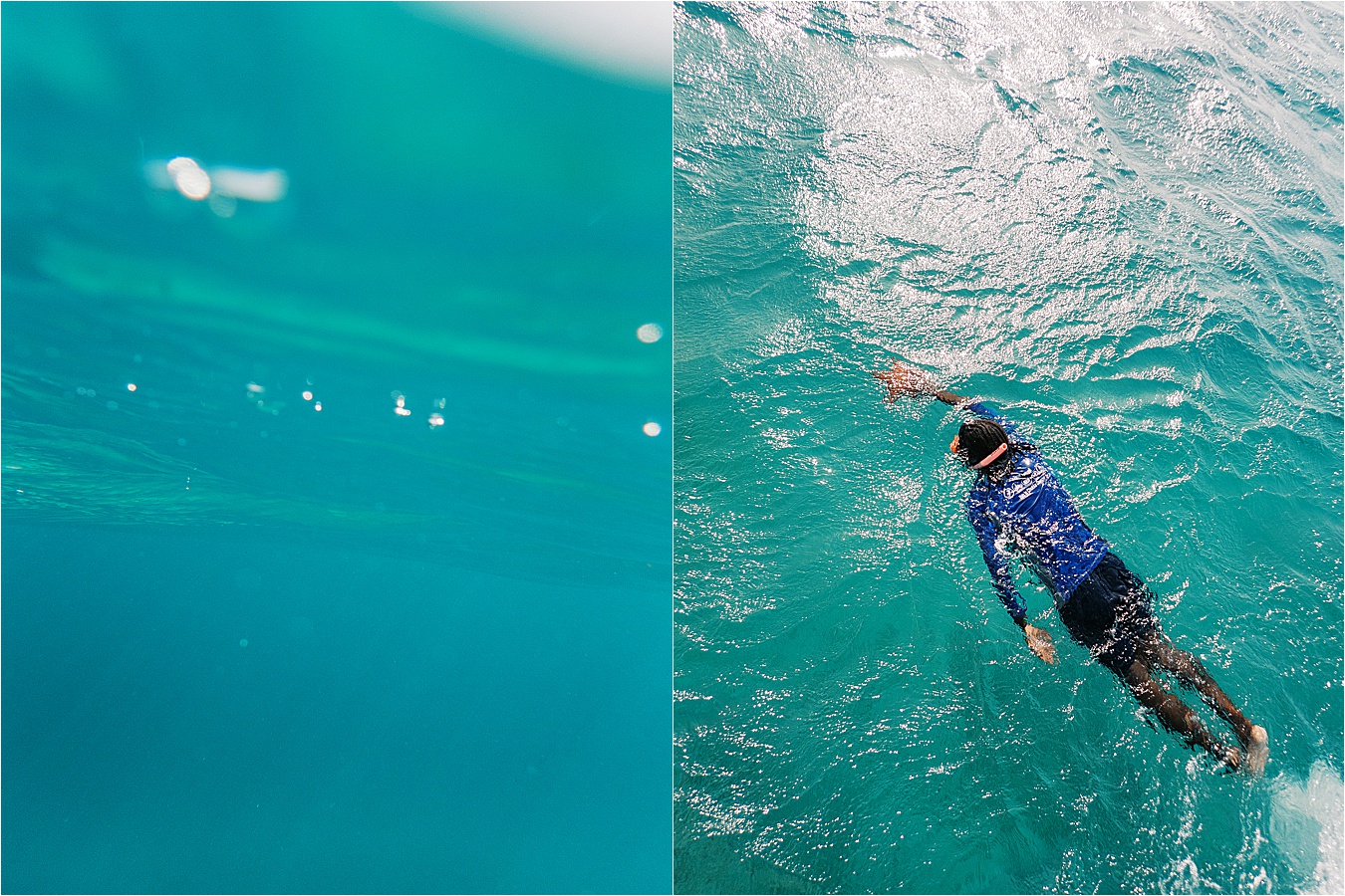 Free diver with a giant starfish in hand in Negril, Jamaica with destination film wedding photographer Renee Hollingshead's Jamaica Travel Guide